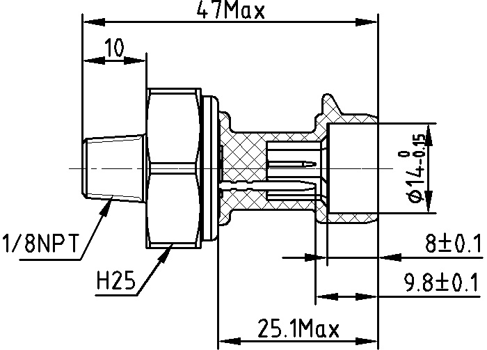 发动机机油压力传感器产品结构图